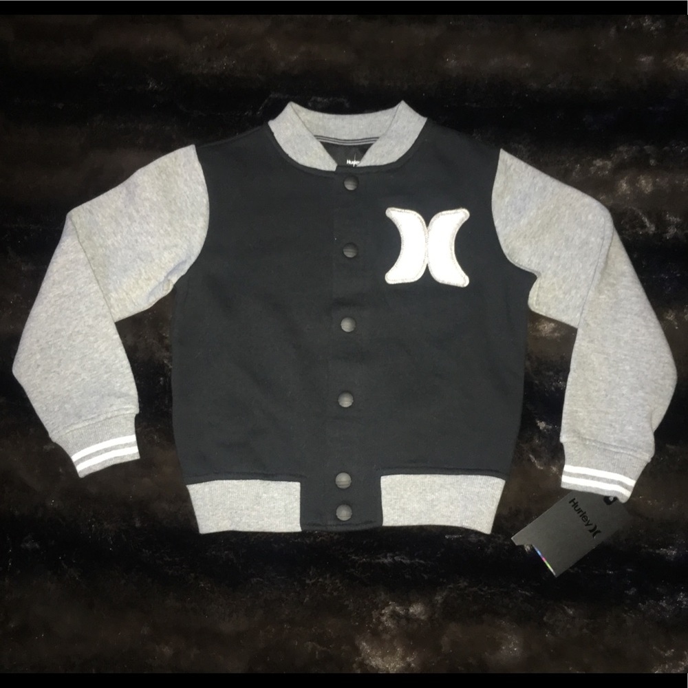 HURLEY BOYS VARSITY BUTTON UP JACKET 😍❤️